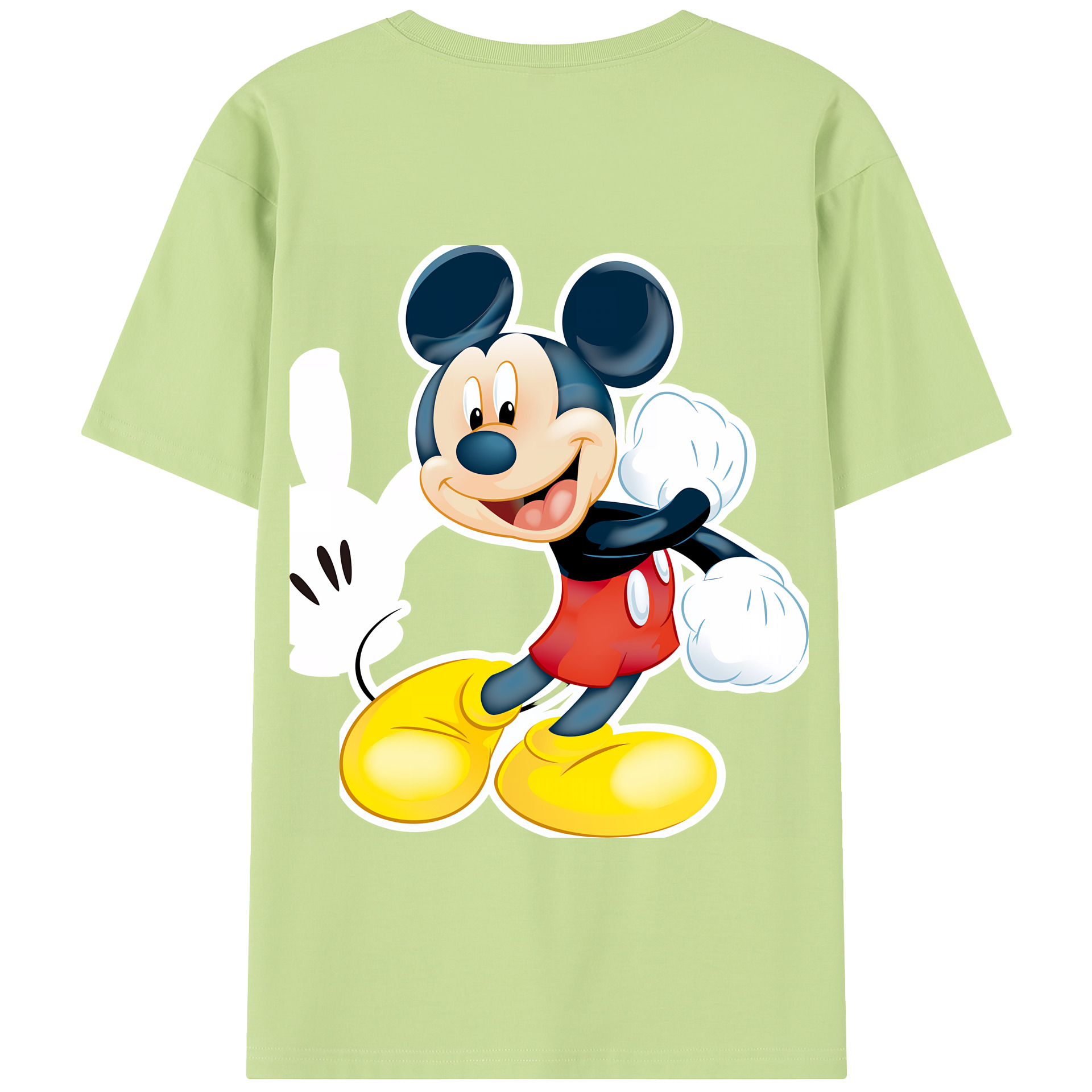 （画像用） ミッキーマウス Mickey Mouse 綿100％半袖Tシャツ（背面プリント）